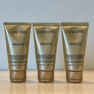 3*Lancome ABSOLUE Nurturing Brightening OIL-IN-GEL Cleanser,1.7oz/50mI EACH, NEW